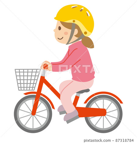 Child riding a bicycle_girl 87318784