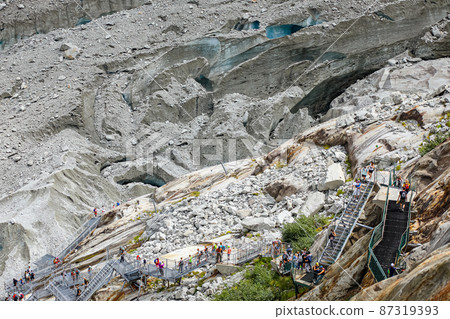 France Chamonix Mer de Glace Aiming for the Glacier France Chamonix Mer de Glace Aiming for the Glacier 87319393