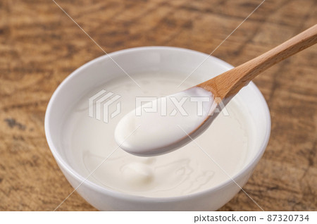 Yogurt in a bowl Yogurt in a bowl 87320734