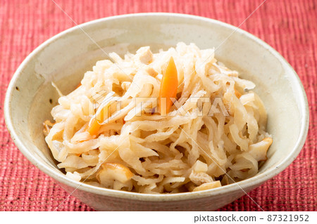 Boiled dried daikon radish. Boiled dried daikon radish. 87321952