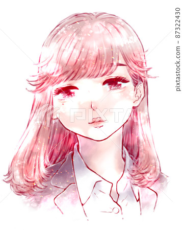 High school girl or female employee staring cutely / Sunbeams High school girl or female employee staring cutely / Sunbeams 87322430