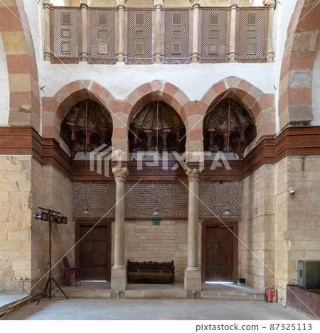 Beshtak Palace, an ancient historic palace built in the Mamluk era, located in Muizz Street, Gamalia district, Cairo, Egypt 87325113