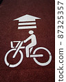 Bicycle sign (red) 87325357