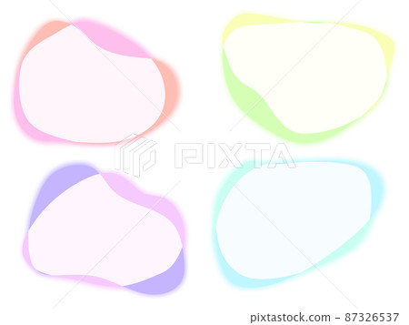 重疊液體形狀熒光色 87326537