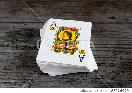 Deck of cards Spanish classic game Deck of cards Spanish classic game 87326679