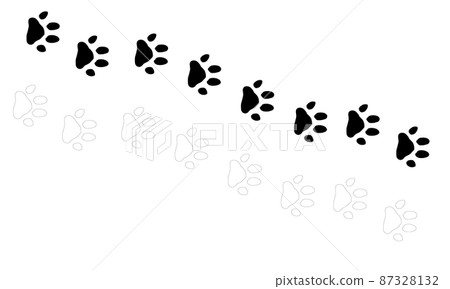 Cat footprint silhouette Cat footprint silhouette 87328132