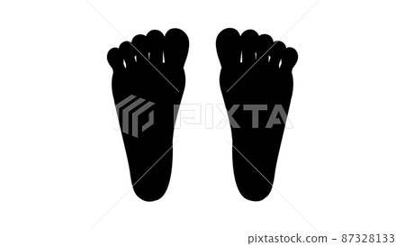 人腳底上的剪影圖標 人腳底上的剪影圖標 87328133