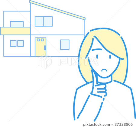 一個女人在考慮住房 87328806