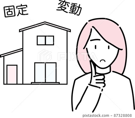 A woman thinking about a mortgage A woman thinking about a mortgage 87328808