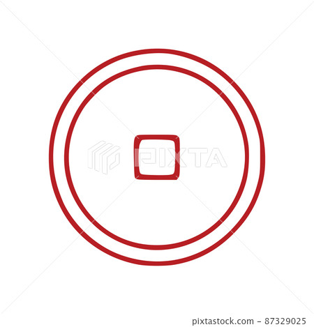 Coin outline icon isolated on white background Coin outline icon isolated on white background 87329025