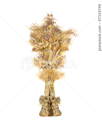 Didukh is a sheaf of zhita that stood in the corner at Christmas, Ukraine 87329749