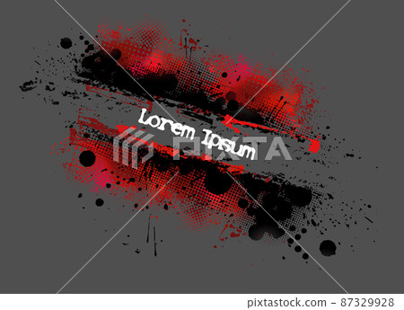 Background with blots. Frame for text . red, gray and black . Vector illustration Background with blots. Frame for text . red, gray and black . Vector illustration 87329928
