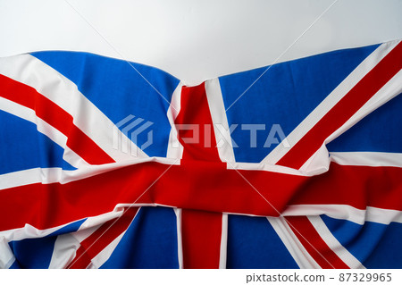 Photo of rippled flag of Great Britain Photo of rippled flag of Great Britain 87329965