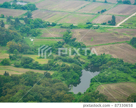 Overcast view of the landscape of Jinhu Township 87330658