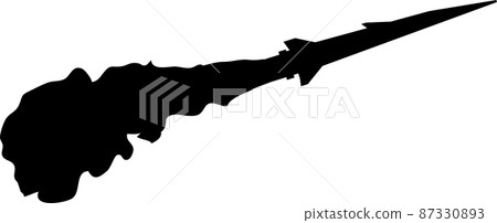 Silhouette material vector of the illustration of the missile launched 87330893