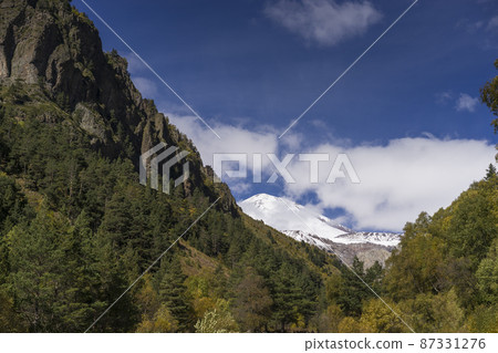 Breathtaking panorama of morning wild nature high in mountains Breathtaking panorama of morning wild nature high in mountains 87331276