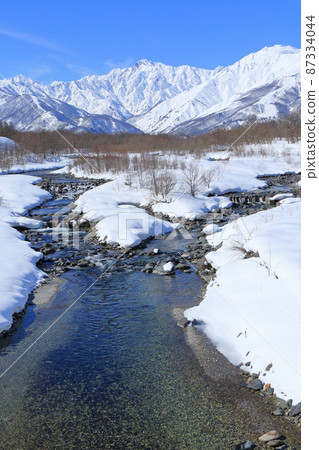 Hakuba Winter: Northern Alps on a sunny winter Hakuba Winter: Northern Alps on a sunny winter 87334044
