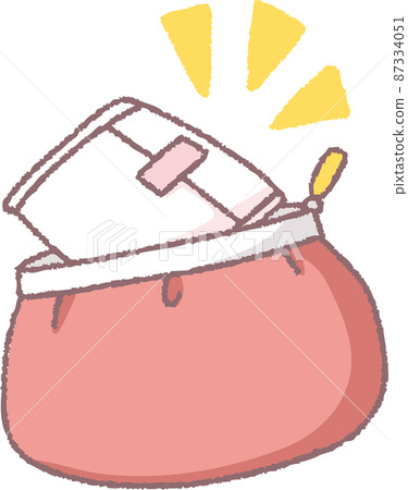 Pouch with sanitary napkin Pouch with sanitary napkin 87334051
