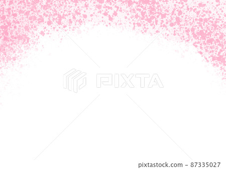 Spring-colored background Sakura blizzard frame 87335027