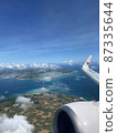 Okinawa seen from an airplane 87335644