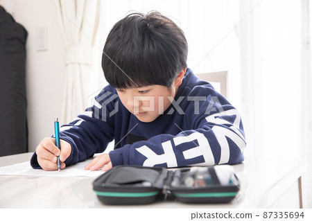 努力學習的小學生 87335694