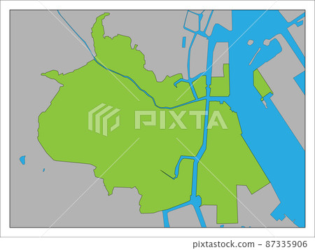 It is a map of Shinagawa Ward. 87335906