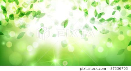 New green leaves landscape background 87336703