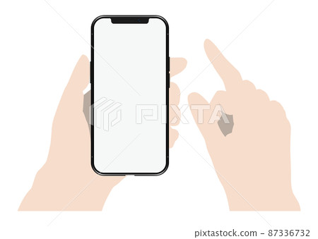 Hand to operate smartphone 87336732