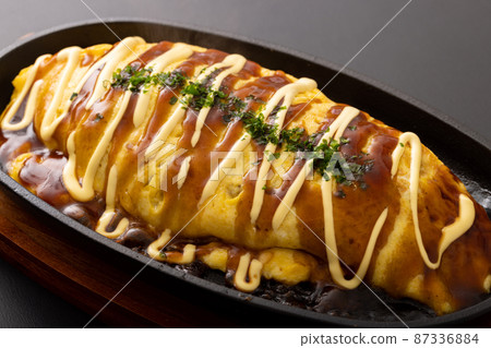 Ome soba omelet fried noodles Ome soba omelet fried noodles 87336884