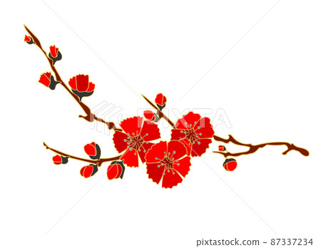 Quince flower or plum blossom 4 87337234