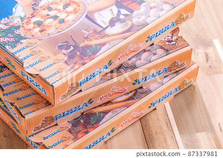 Stacked pizza boxes pizza box Stacked pizza boxes pizza box 87337981