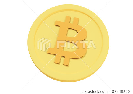 Bitcoin 3D illustration 87338200