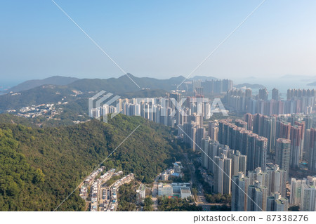 the Residential district in Hang Hau. hong kong 26 Feb 2022 the Residential district in Hang Hau. hong kong 26 Feb 2022 87338276