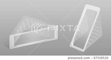 Triangle clear plastic pack for sandwich, cheese Triangle clear plastic pack for sandwich, cheese 87338520