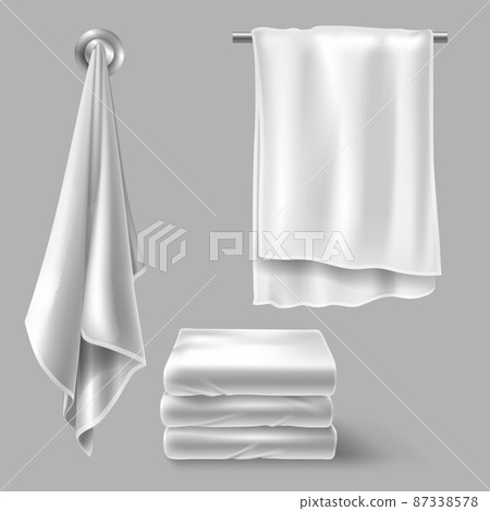 Mockup with white cloth towels Mockup with white cloth towels 87338578