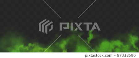 Green smog clouds of bad smell or toxic vapour 87338590