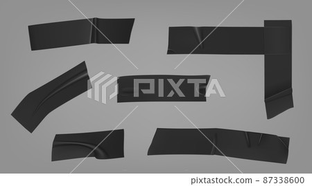 Black insulating duct adhesive tape stripes 87338600