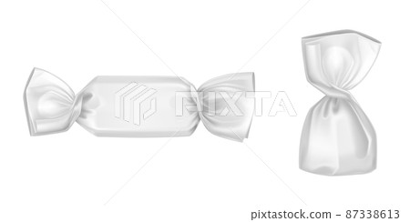 White candy wrappers, blank foil or paper packages White candy wrappers, blank foil or paper packages 87338613