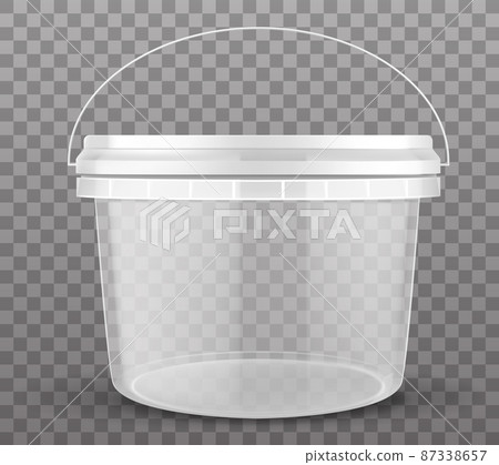 Clear plastic bucket 87338657