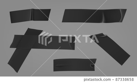 Black duct adhesive tape stripes 87338658