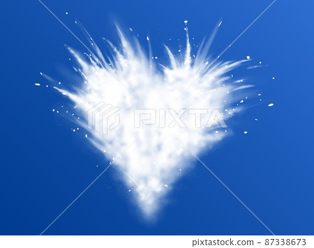 White explosion of snow powder 87338673