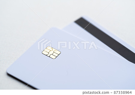 white blank credit card with IC chip white blank credit card with IC chip 87338964