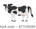 Dairy cow retro vector illustration 87339080