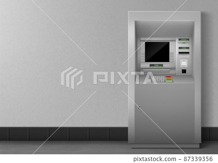 Vector illustration of realistic ATM Vector illustration of realistic ATM 87339356