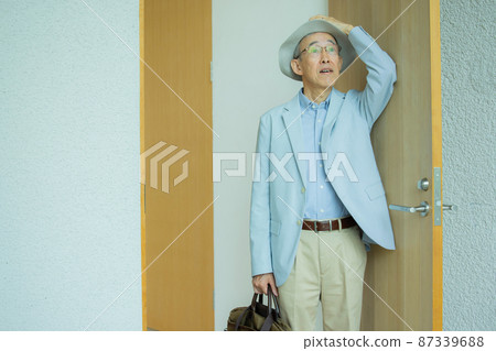 Senior man going out 87339688