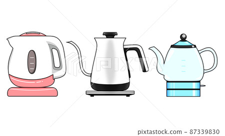 3 types of electric kettle (plastic, metal, glass) 3 types of electric kettle (plastic, metal, glass) 87339830