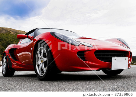 Bright red car 87339906