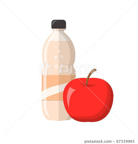 Apple flavored fruit soda or juice or carbonated drink isolated on white background Apple flavored fruit soda or juice or carbonated drink isolated on white background 87339965