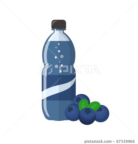 Blueberry flavored fruit soda or juice or carbonated drink isolated on white background Blueberry flavored fruit soda or juice or carbonated drink isolated on white background 87339968