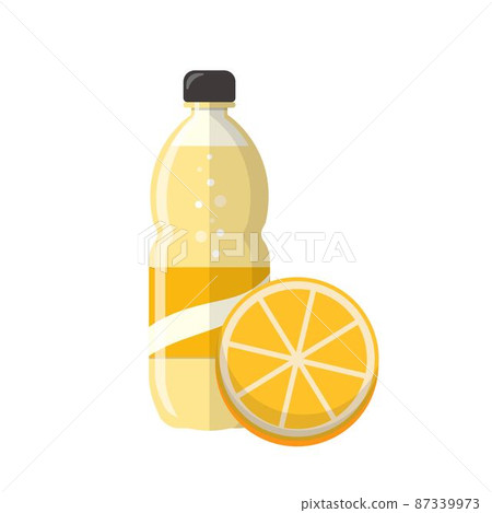 柳橙口味水果汽水或果汁或碳酸飲料孤立在白色背景 柳橙口味水果汽水或果汁或碳酸飲料孤立在白色背景 87339973